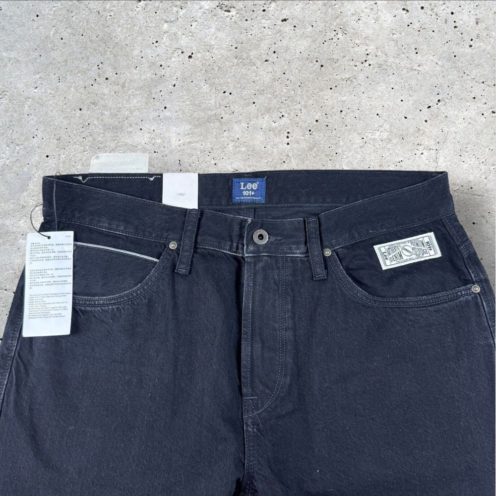LEE 101 + Selvedge Denim Jeans Sz 32x31 731 Straight Cowboy Hide Patch Western - Picture 5 of 9